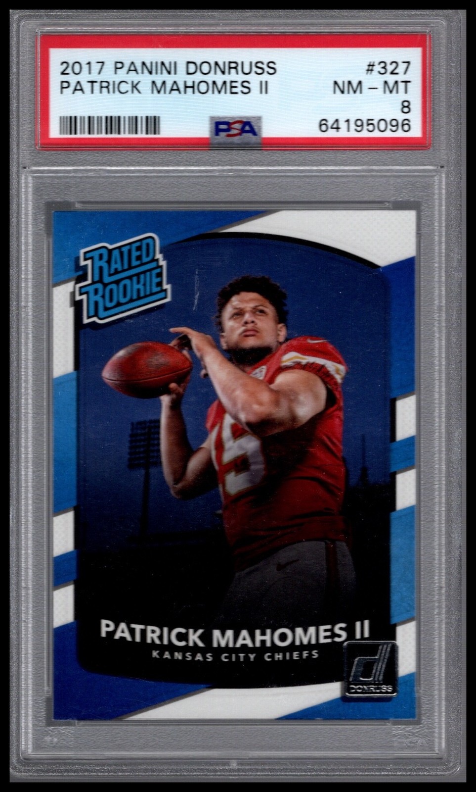 2017 Panini Donruss #327 Patrick Mahomes Ii PSA 8