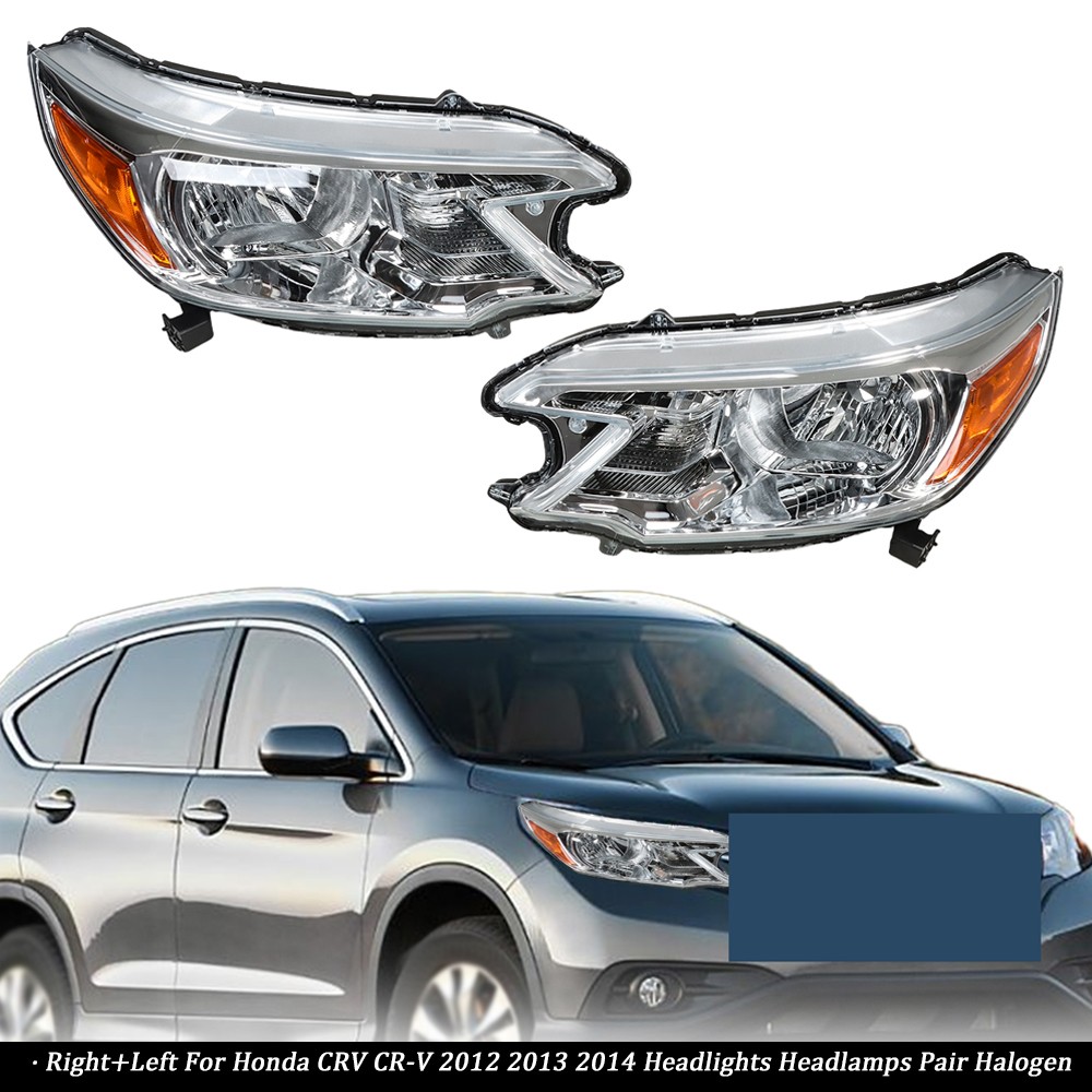 Right+Left For Honda CRV CR-V 2012 2013 2014 Headlights Headlamps Pair Halogen
