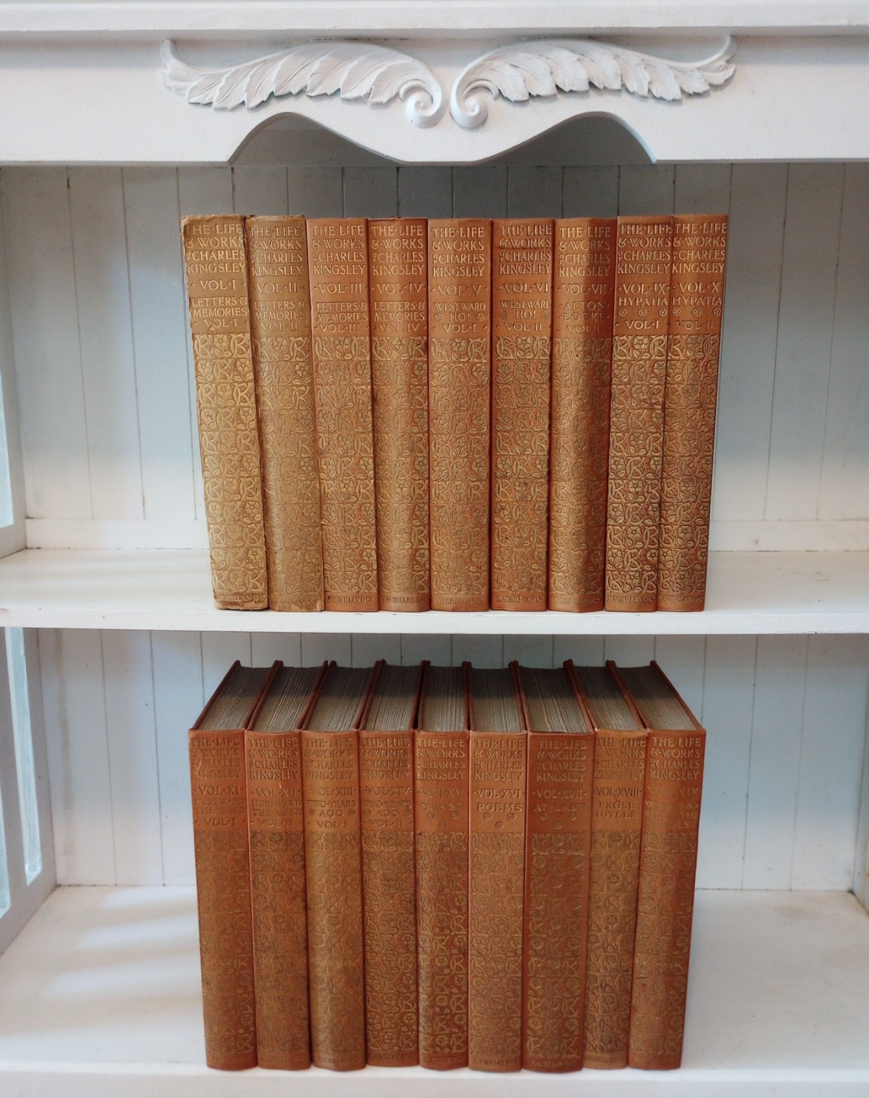 1901 Life & Works of Charles Kingsley Antique Limited Edition 19 Volume Red/Gold