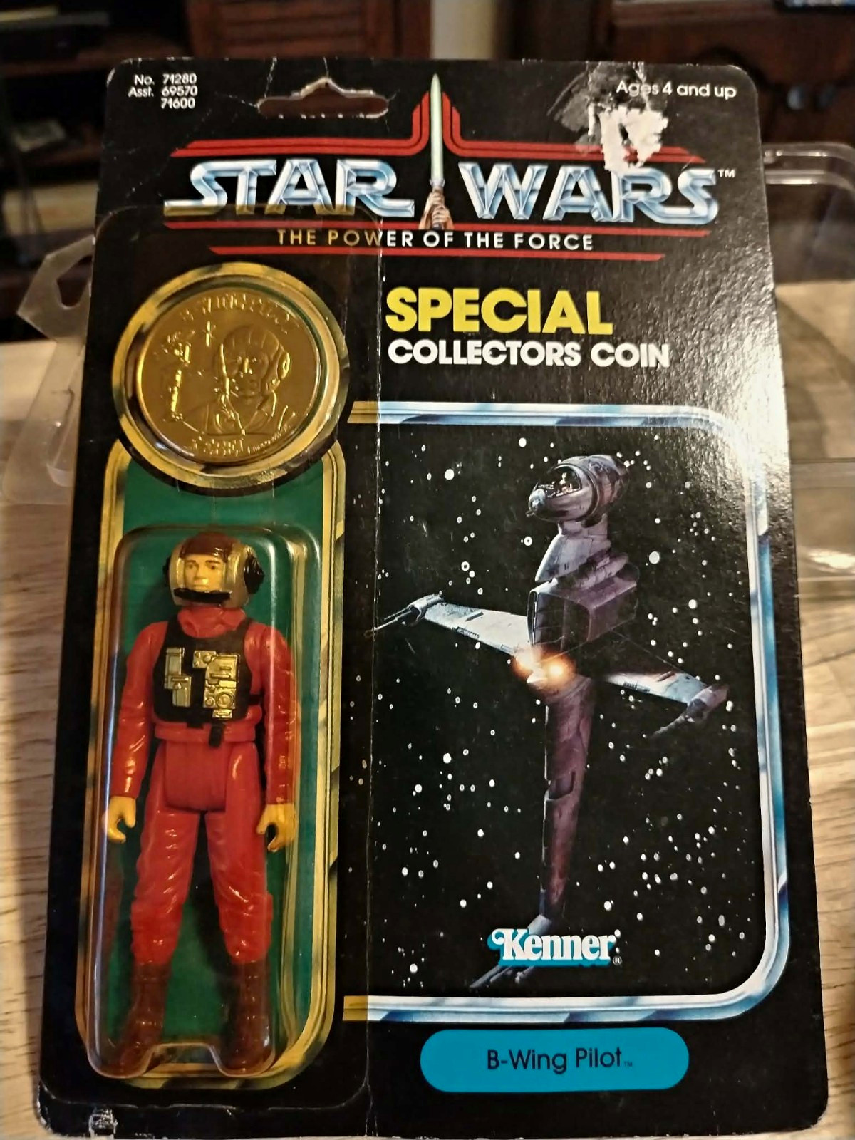Kenner Star Wars Power of the Force B-Wing Pilot Figure w/ Coin 1984 Carded Kenner Star Wars Power of the Force B-Wing Pilot Figure w/ Coin 1984 Carded