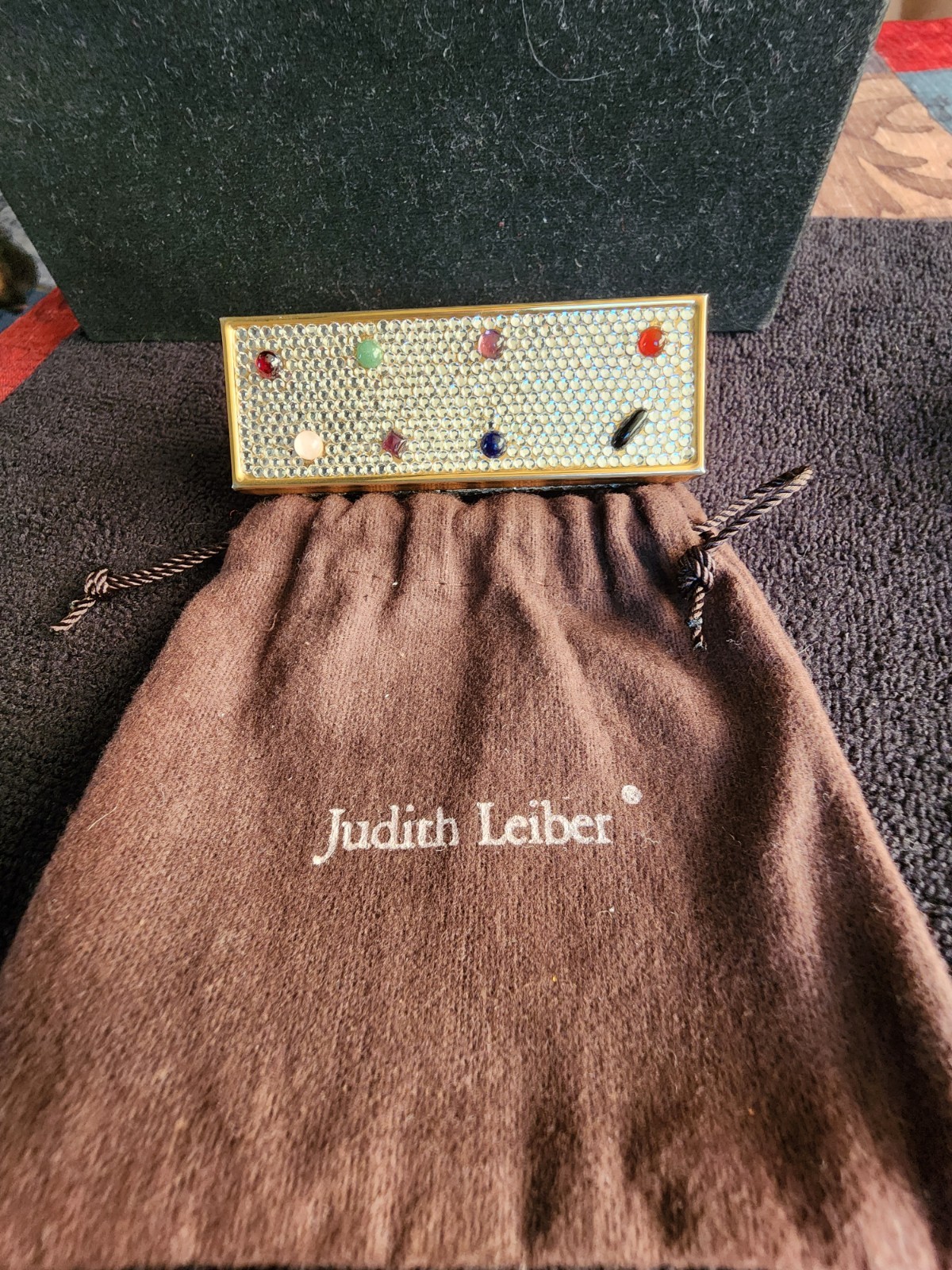 Vintage JUDITH LEIBER Lipstick Case With Mirror And Orginal Box And Dust Bag. Vintage JUDITH LEIBER Lipstick Case With Mirror And Orginal Box And Dust Bag.
