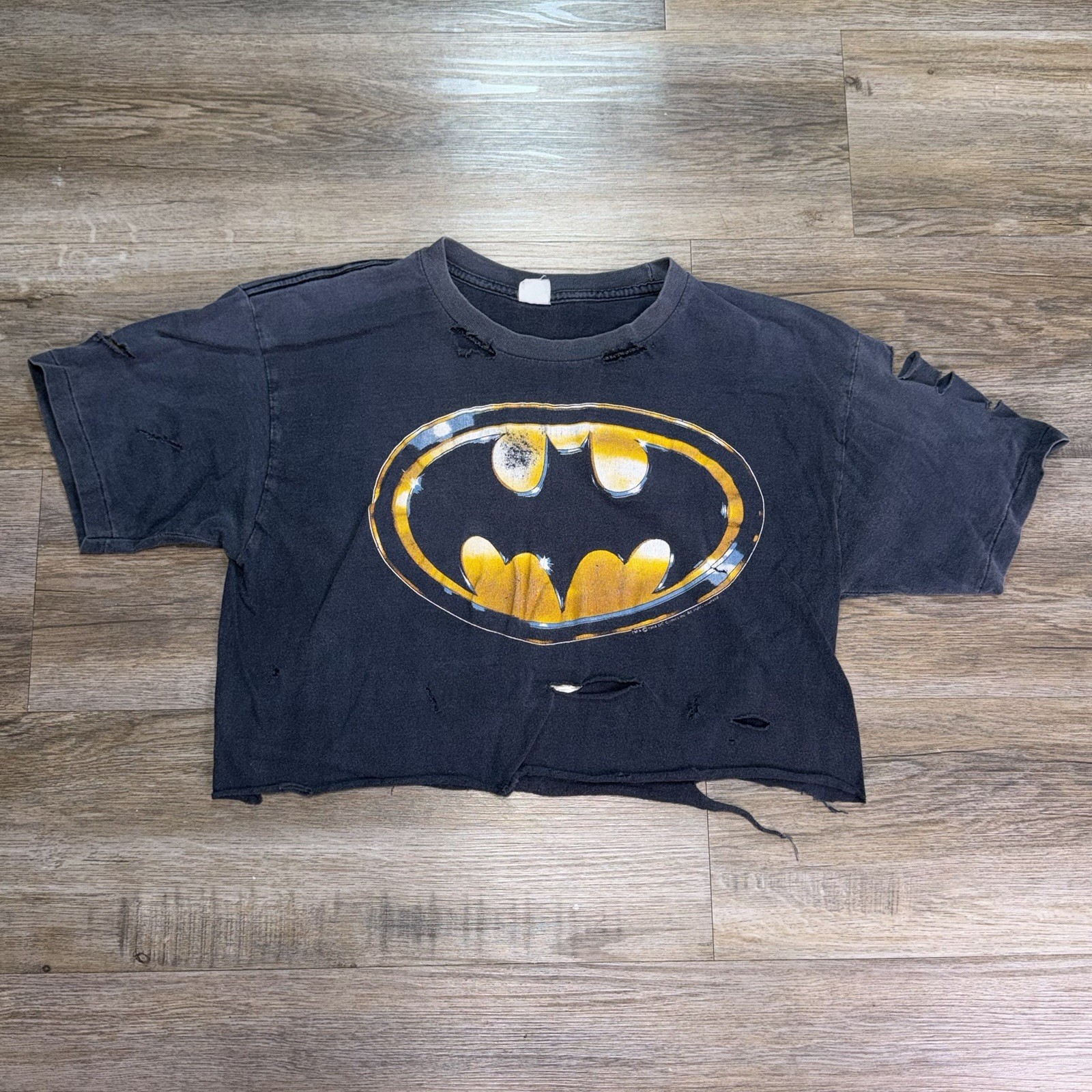 VTG 1989 Official DC Comics Batman Shirt Womens M Single Stitch Distressed Faded