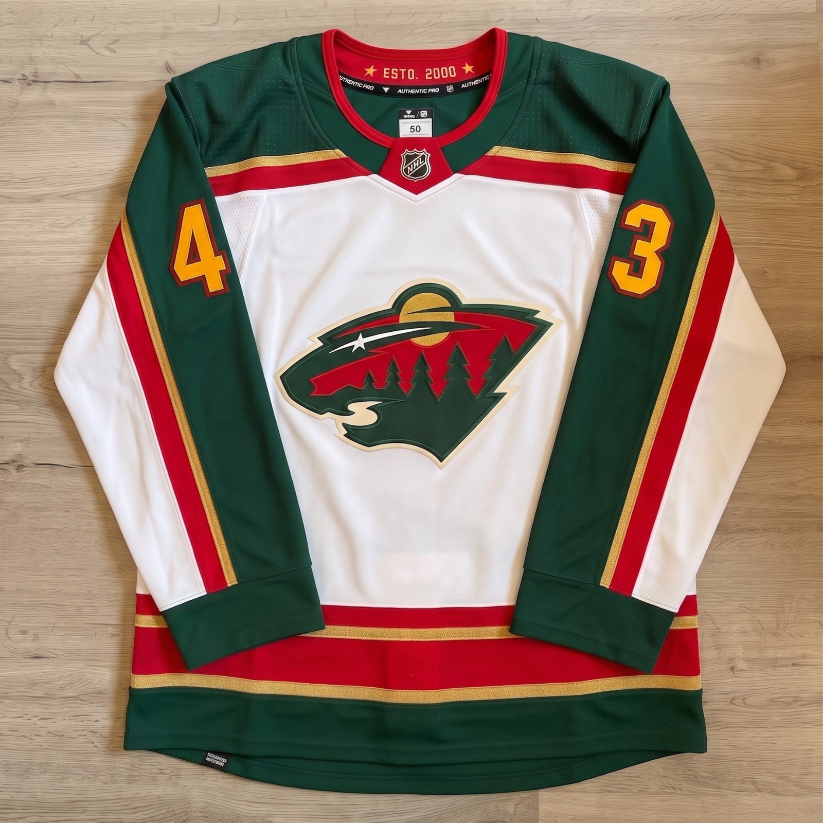 Quinn Hughes Minnesota Wild Alternate Jersey Adult Size L
