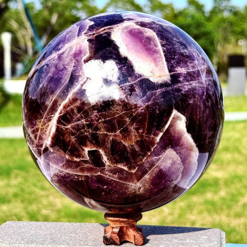 11.4LB Natural dreamy purple crystal ball - quartz crystal energy ball