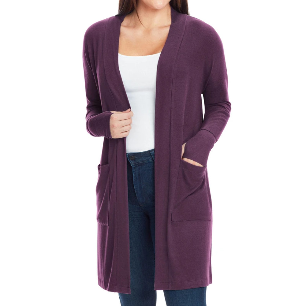 BNWT Women's Member's Mark  Super Soft Cardigan Long sleeves Thumb Hole S-XXL