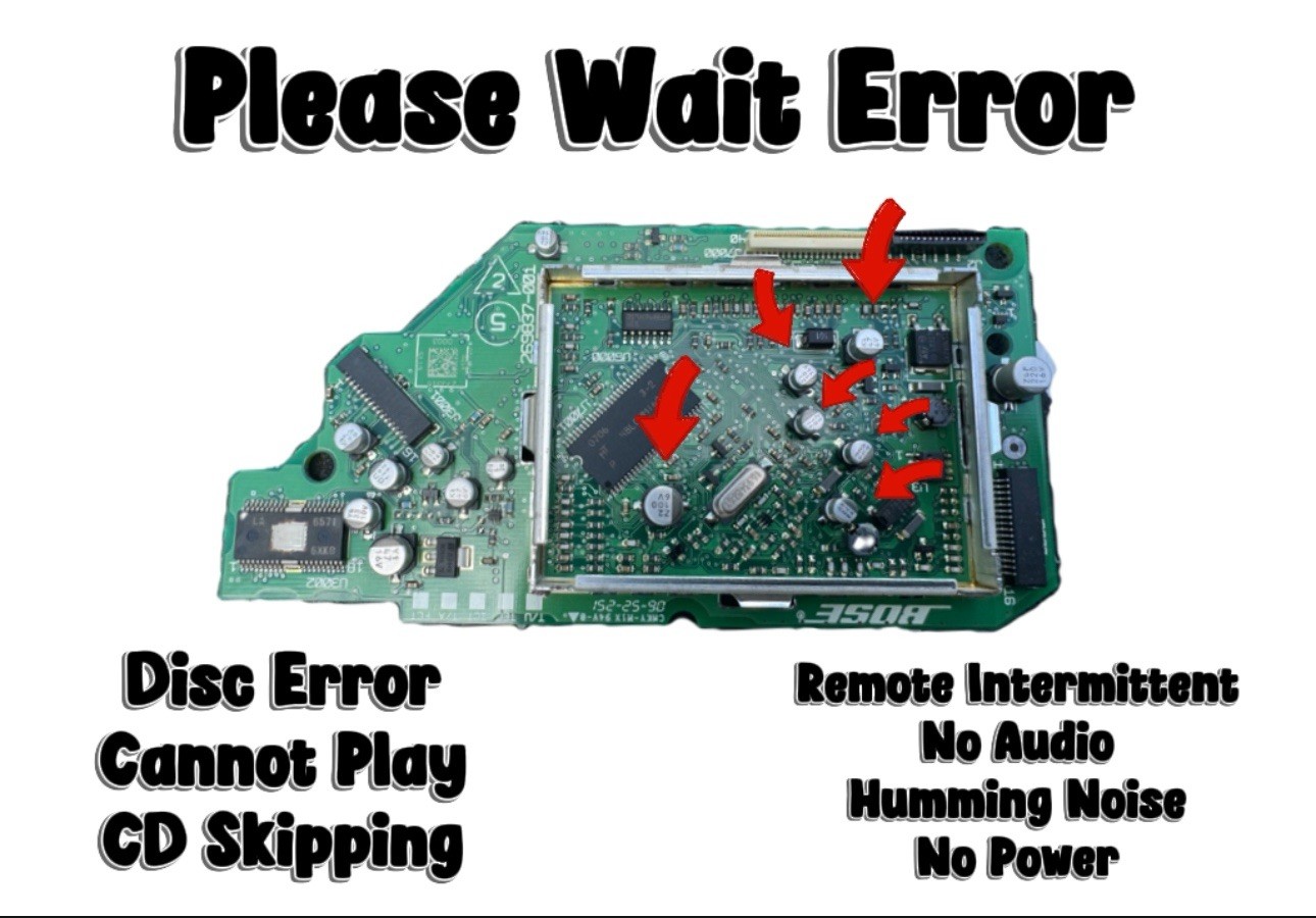 Bose Wave Music System AWRCC1 AWRCC2 Capacitor Repair Kit CD Player (CAPS ONLY)