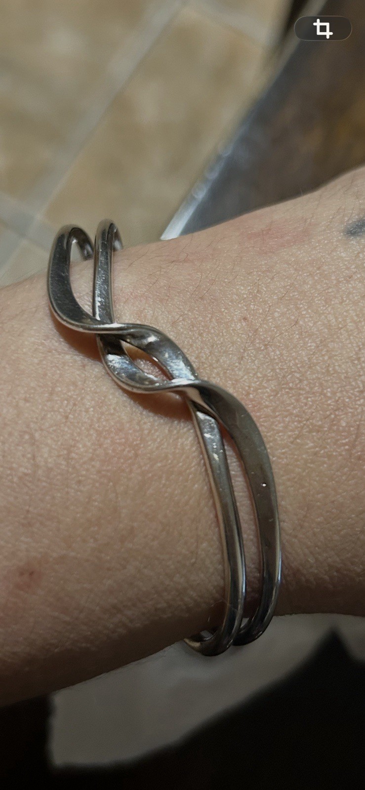 Vintage Sterling Silver Cuff Bracelet - Signed BT