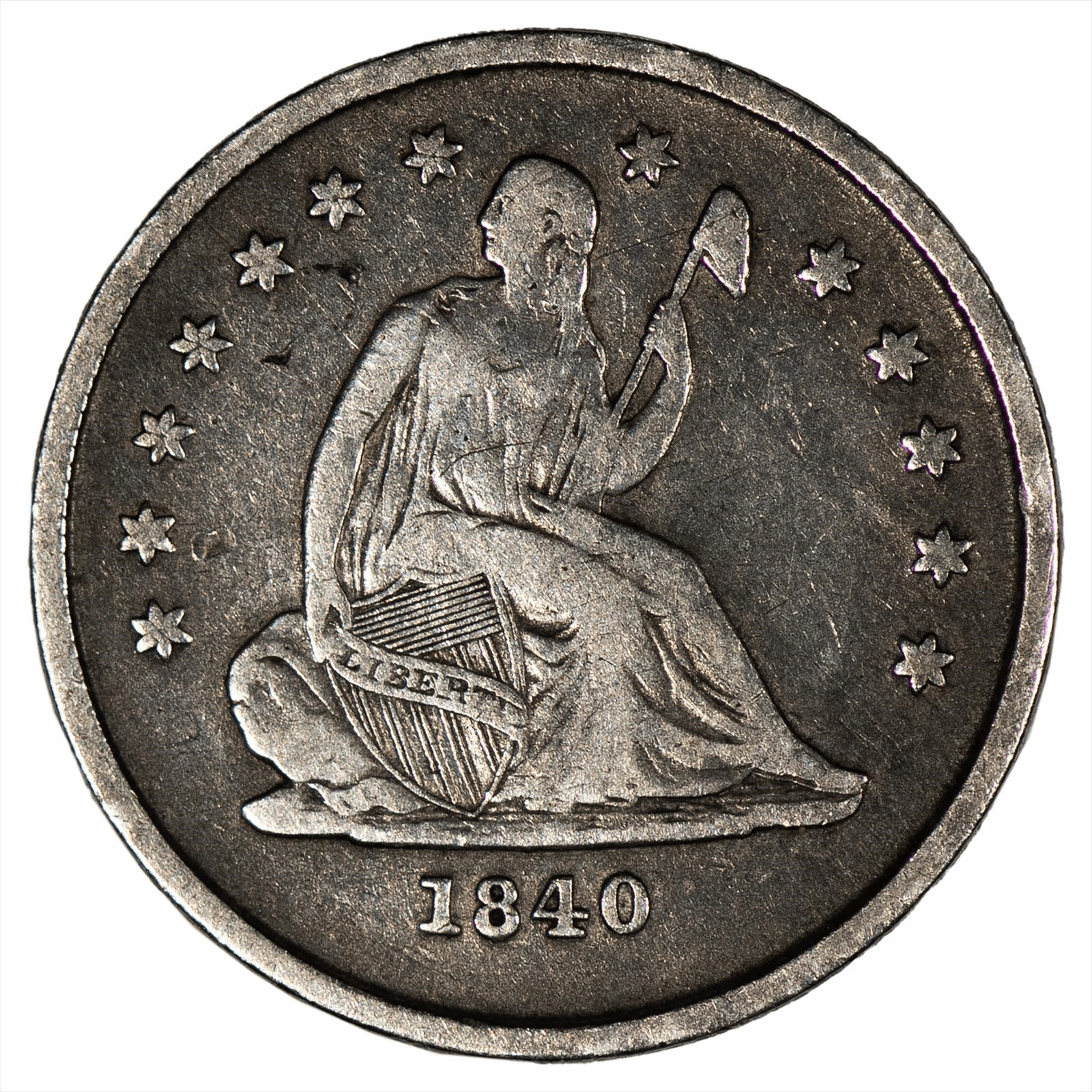 1840O Seated Liberty Quarter 25C Raw 1840O Seated Liberty Quarter 25C Raw