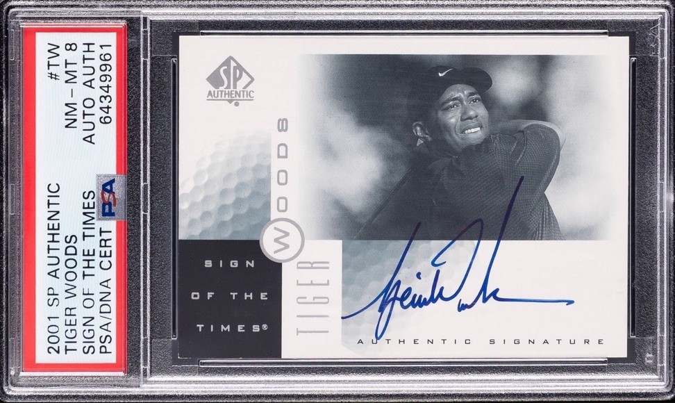 2001 TIGER WOODS RC ROOKIE FULL AUTO SP AUTHENTIC PSA 8🔥 GOAT 2001 TIGER WOODS RC ROOKIE FULL AUTO SP AUTHENTIC PSA 8🔥 GOAT