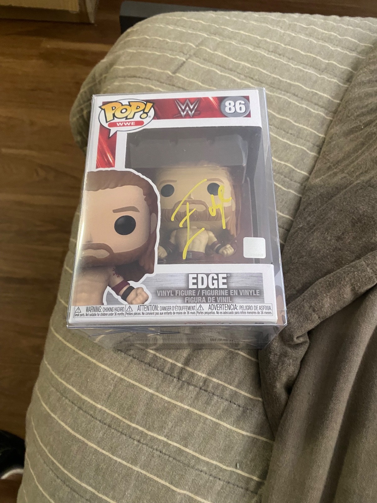EDGE SIGNED FUNKO WITH JSA WWE AEW PLUS 1 MYSTERY ITEM