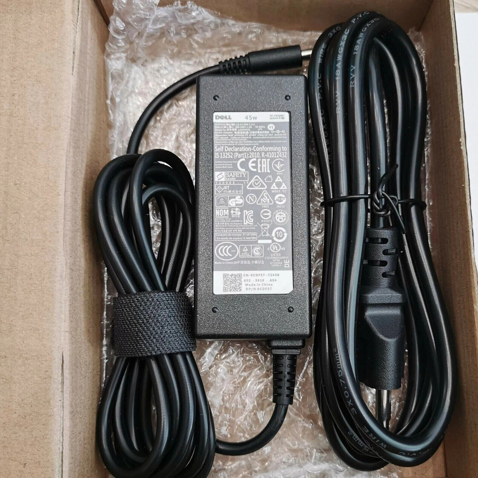 Genuine OEM 45W 19.5V 2.31A 4.5*3.0mm AC Charger for Dell Laptop Adapter 0KXTTW