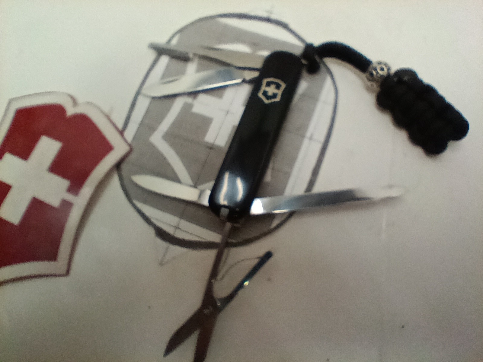Discontinued Victorinox 74m Black Executive Swiss Army Knife with Case + Lanyard