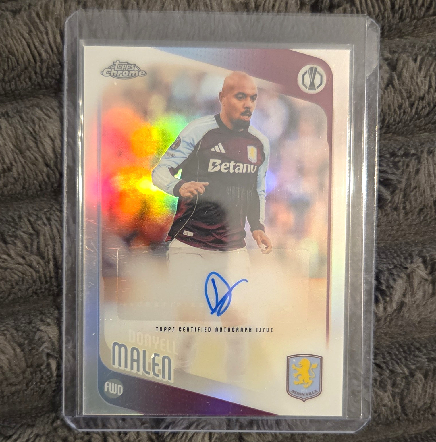 2025-26 Topps Chrome UEFA Club Competitions Donyell Malen #CA-DM Refractor Auto