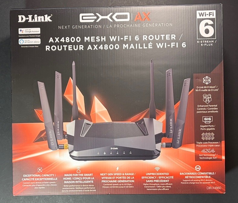 D-Link AX4800 Mesh Dual Band Wi-Fi 6 Router [ DIR-X4860 ] NEW