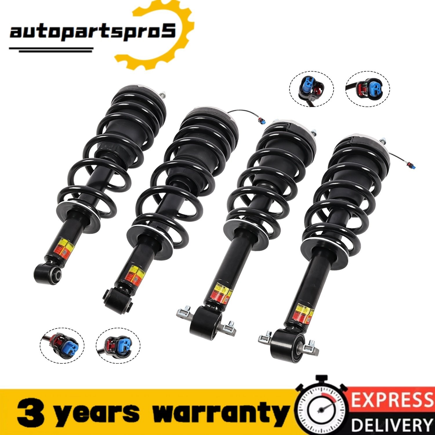 4x Front Rear Shock Struts Magnetic For Escalade Chevy Tahoe GMC Yukon XL 2021-