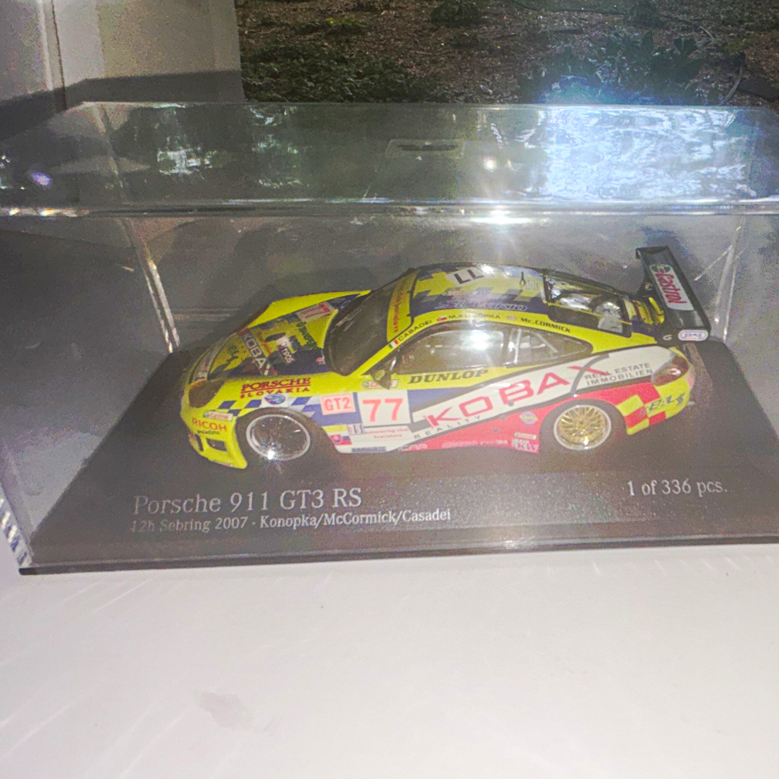 MINICHAMPS Porsche 911 GT3 RS #77 Sebring 2007 Konopka 1:43 w/Case LTD