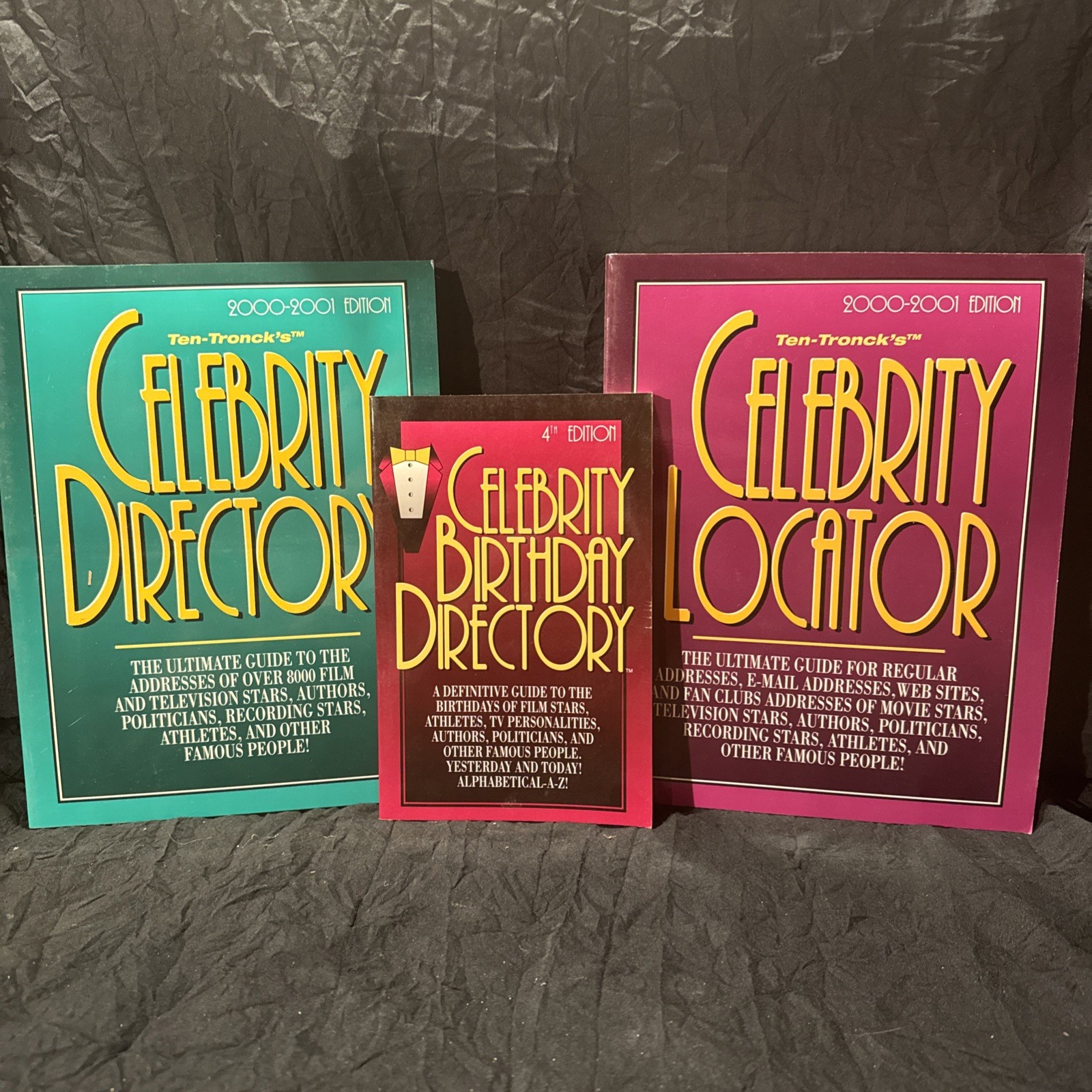 Ten-Tronck’s Celebrity Directory Locator & Birthday Direc  2001-02 EditionLNEW