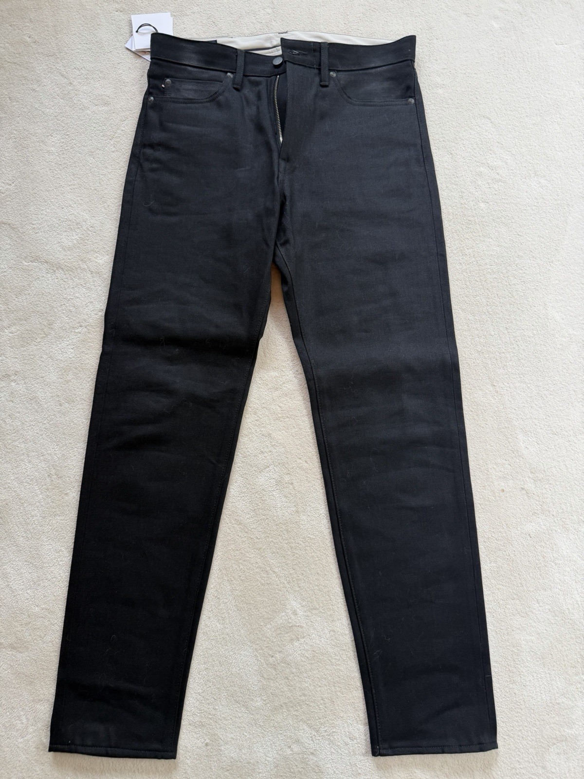 NWT - Momotaro 14.7oz Black Selvedge Denim - Tapered Fit - Size 33