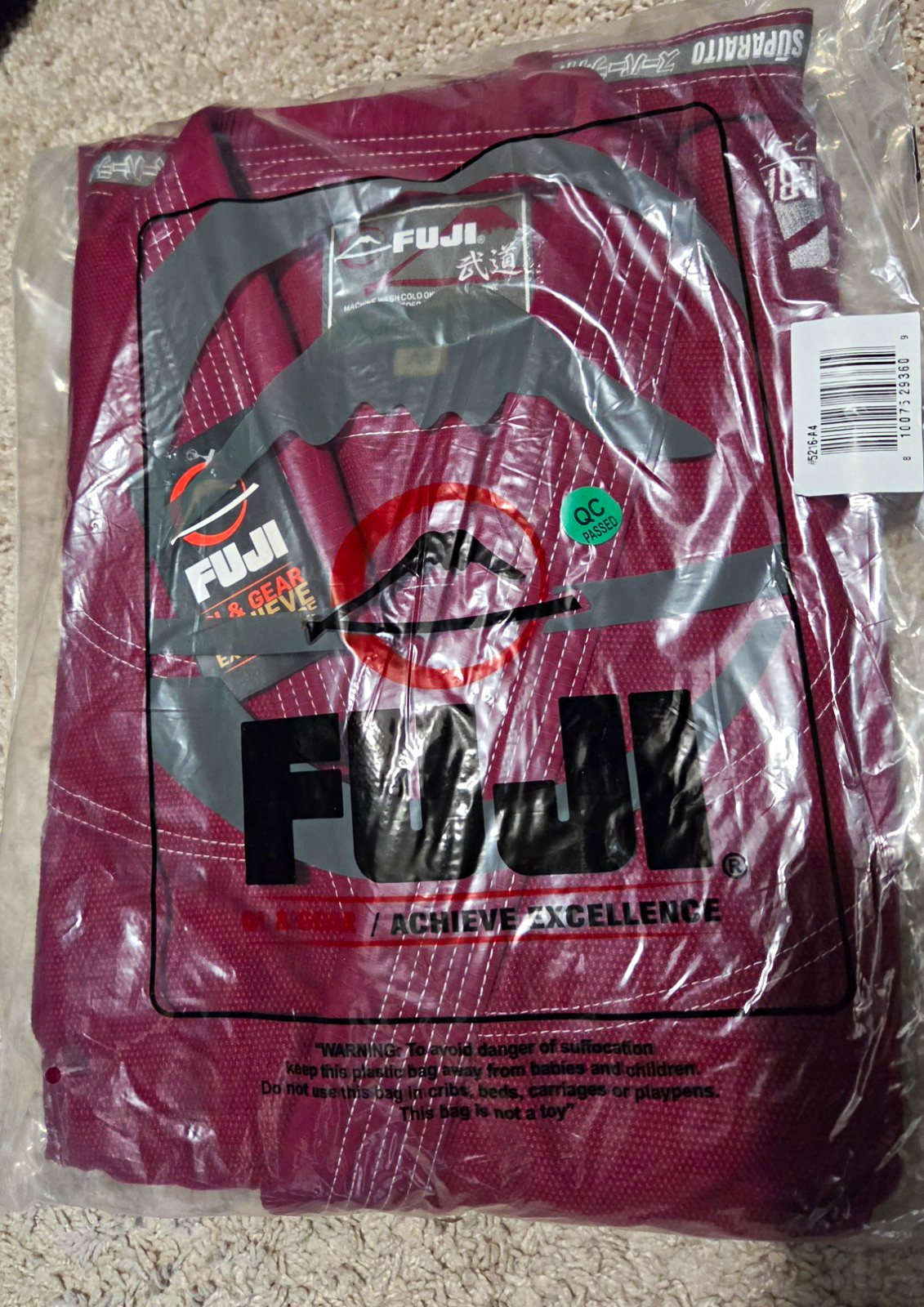 Fuji SUPARAITO GI  A4 RARE Burgundy Color Jiu-Jitsu Gi  Adult