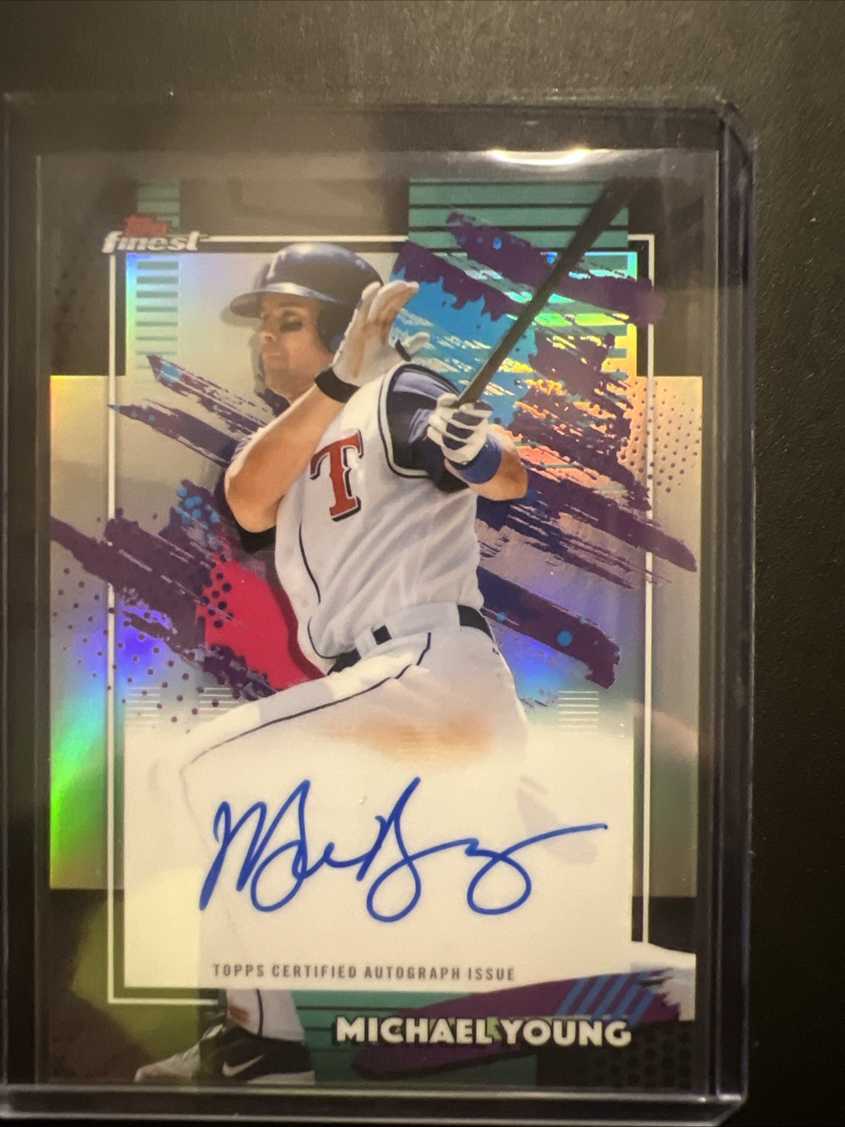 2026 Topps Finest - Finest Autographs Michael Young #FA-MY Refractor (AU)
