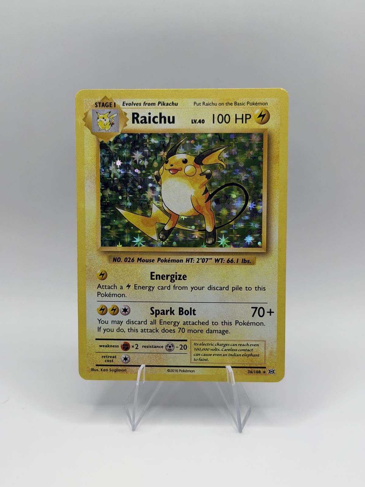 Raichu 36/108 Evolutions Holo Raichu 36/108 Evolutions Holo