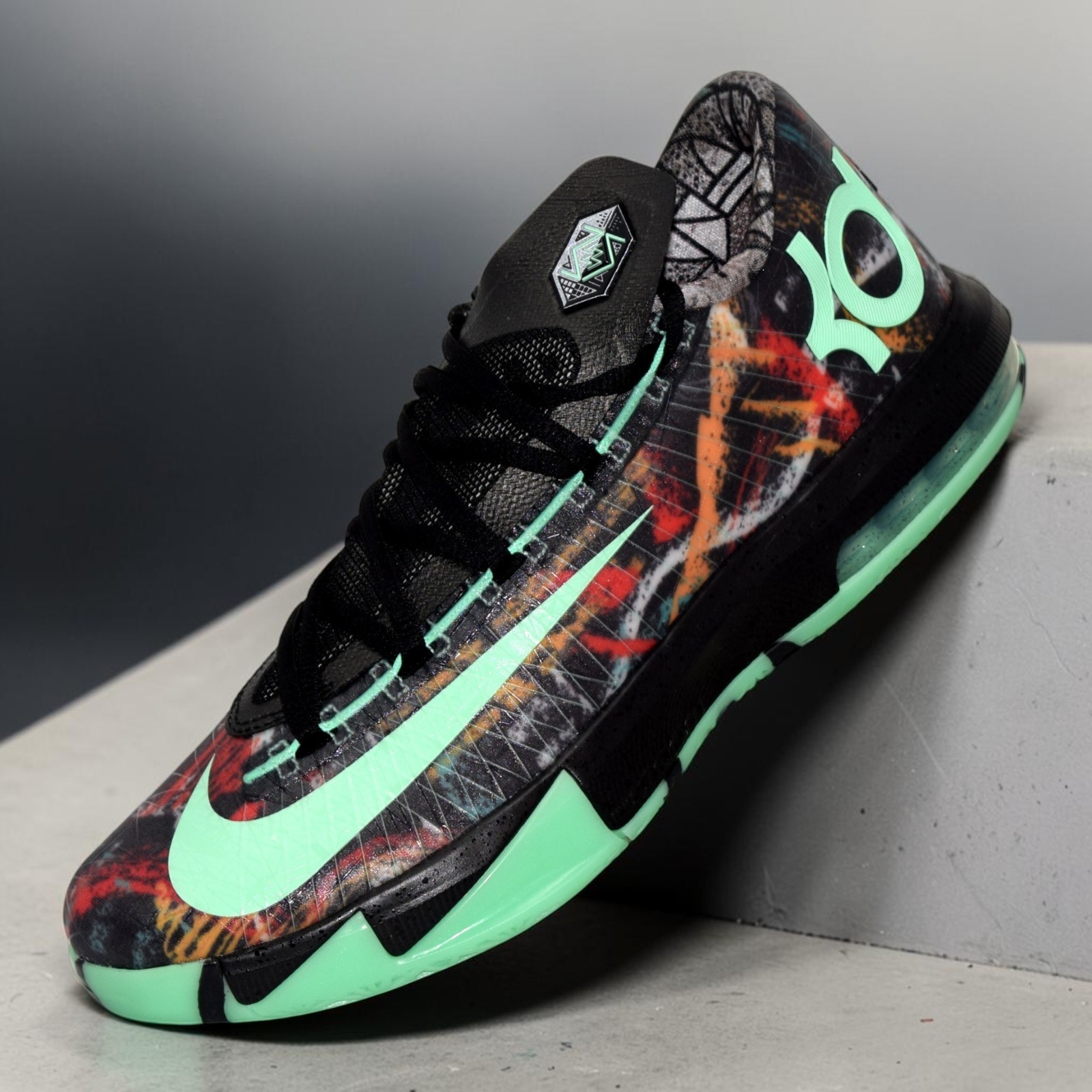 Nike KD 6 Black Green Glow Multi Color FQ8356-900 Men's Sizes NEW Nike KD 6 Black Green Glow Multi Color FQ8356-900 Men's Sizes NEW