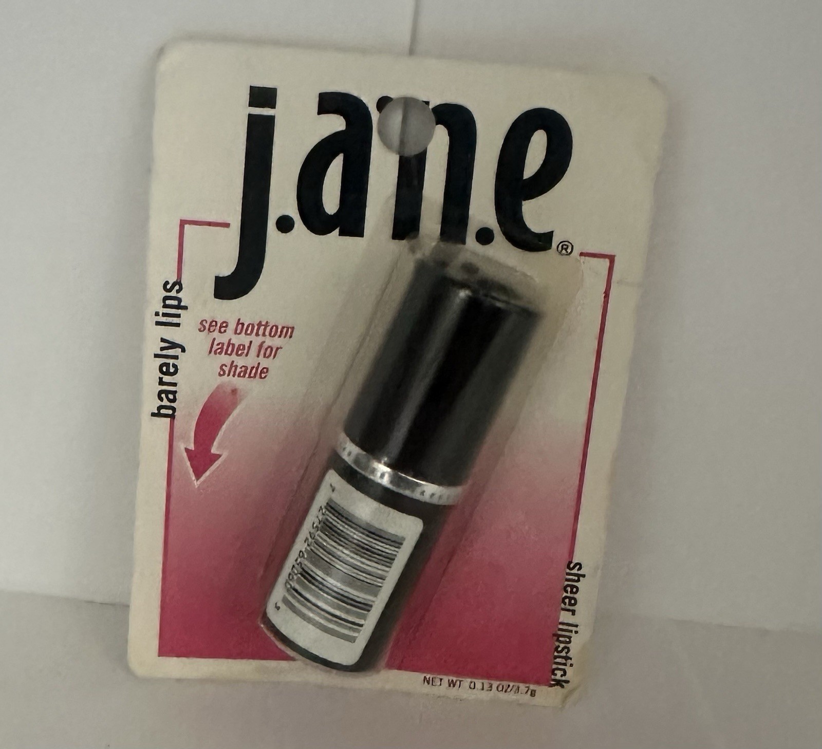 VINTAGE j.a.n.e JANE Barely Lips Lipstick 9 Little Pink discontinued RETAIL CARD