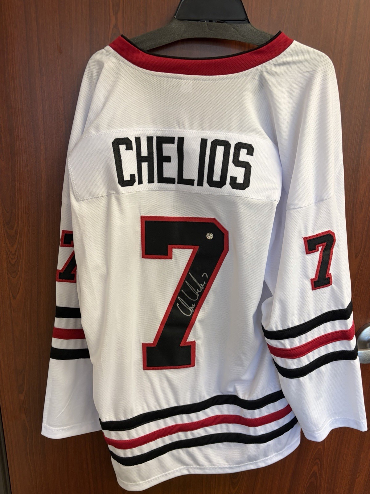 Chris Chelios Signed Custom Chicago Blackhawks White Jersey