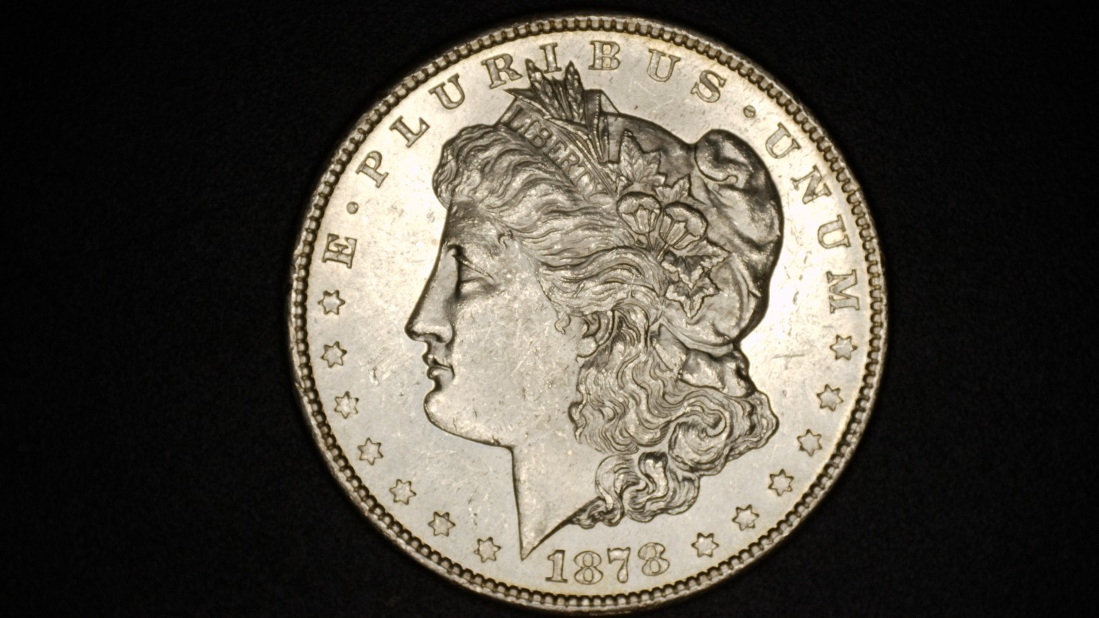 1878 S $1 Morgan Silver Dollar Uncirculated Light Toning