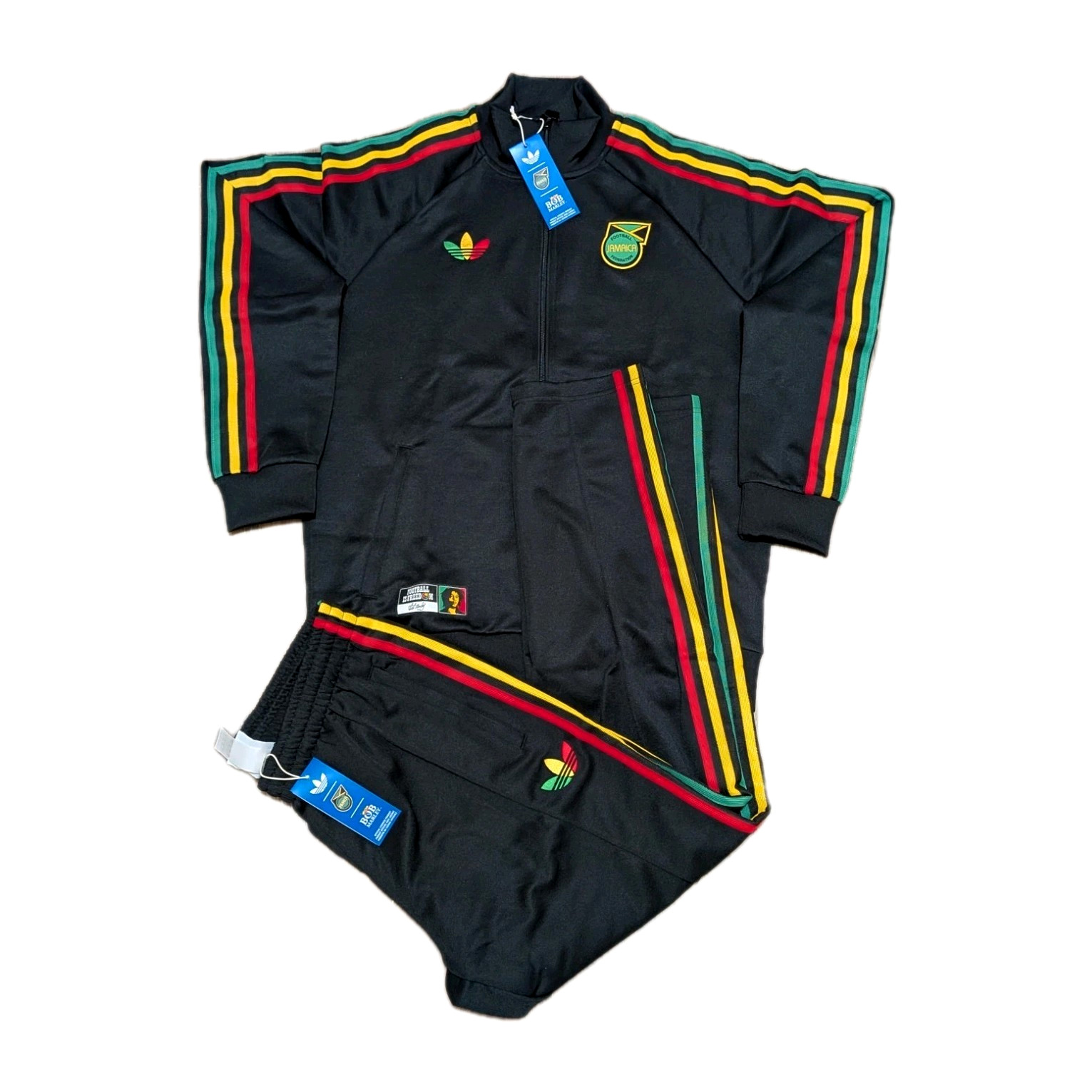 Size XL - ADIDAS x BOB MARLEY x JAMAICA Mens Track Suit Jacket Pants Set *NEW* Size XL - ADIDAS x BOB MARLEY x JAMAICA Mens Track Suit Jacket Pants Set *NEW*
