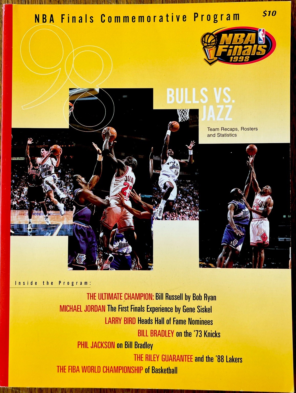 Vintage 1998 NBA Finals Bulls vs. Jazz Commemorative Program Jordan/Pippen 