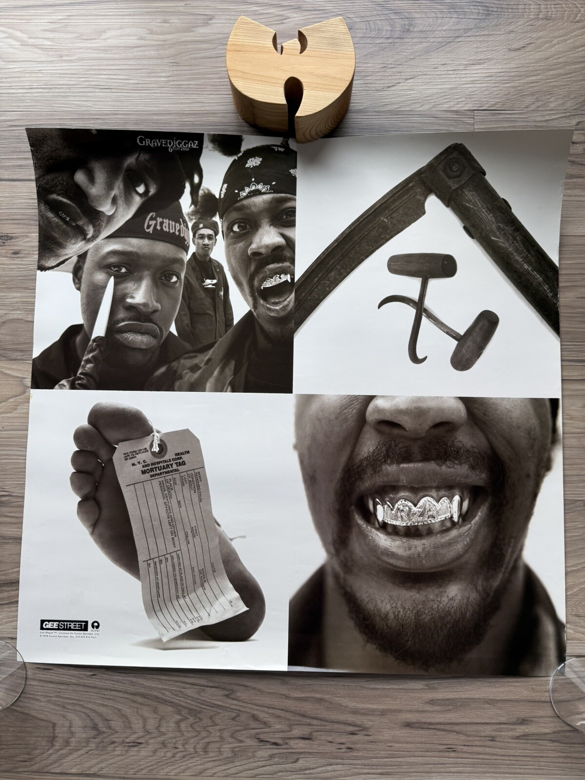 RARE ⛏️ Gravediggaz “6 Feet Deep” PROMO Poster 1994Hip Hop RZA Wu Tang Clan