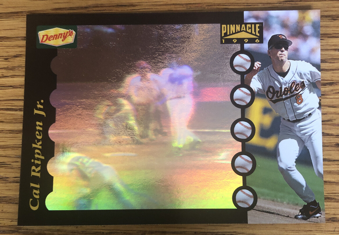 Cal Ripken Jr 1996 Pinnacle Denny’s Edition Hologram Orioles Card #2 *3637* Cal Ripken Jr 1996 Pinnacle Denny’s Edition Hologram Orioles Card #2 *3637*