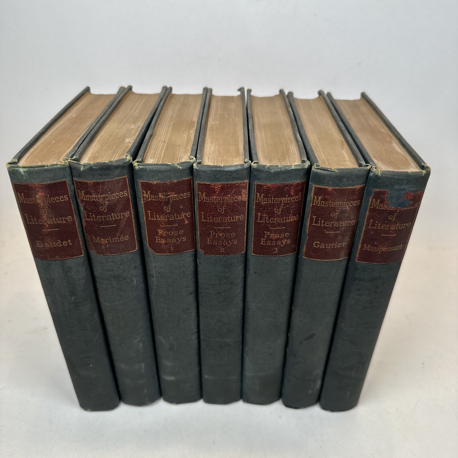 Masterpieces Of Literature - Set Of 7 Volumes H/C 1907 The Knickerbocker Press Masterpieces Of Literature - Set Of 7 Volumes H/C 1907 The Knickerbocker Press