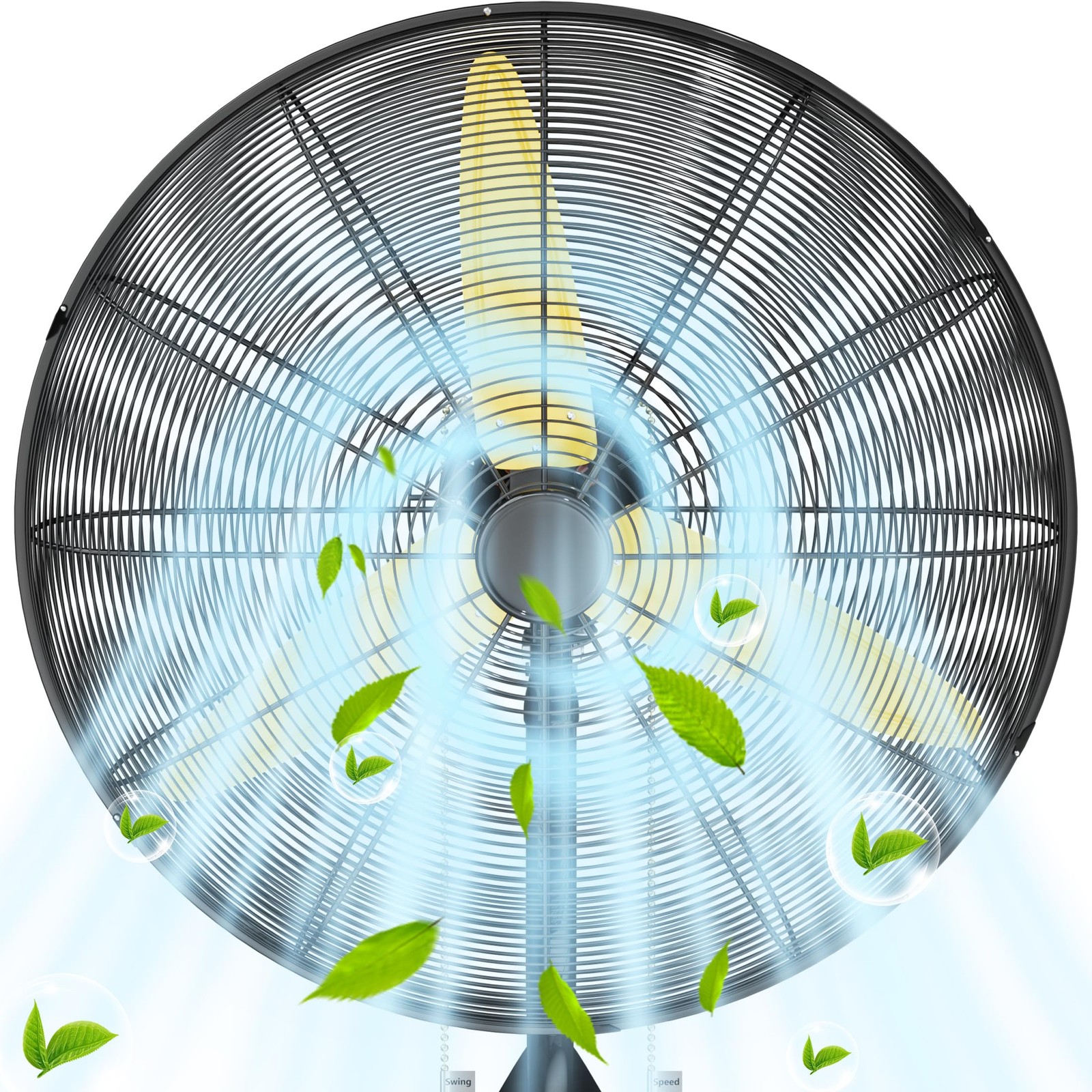 Uthfy Wall Mount Fan with 3-Speed,Outdoor Heavy Duty Industrial Oscillating Fan