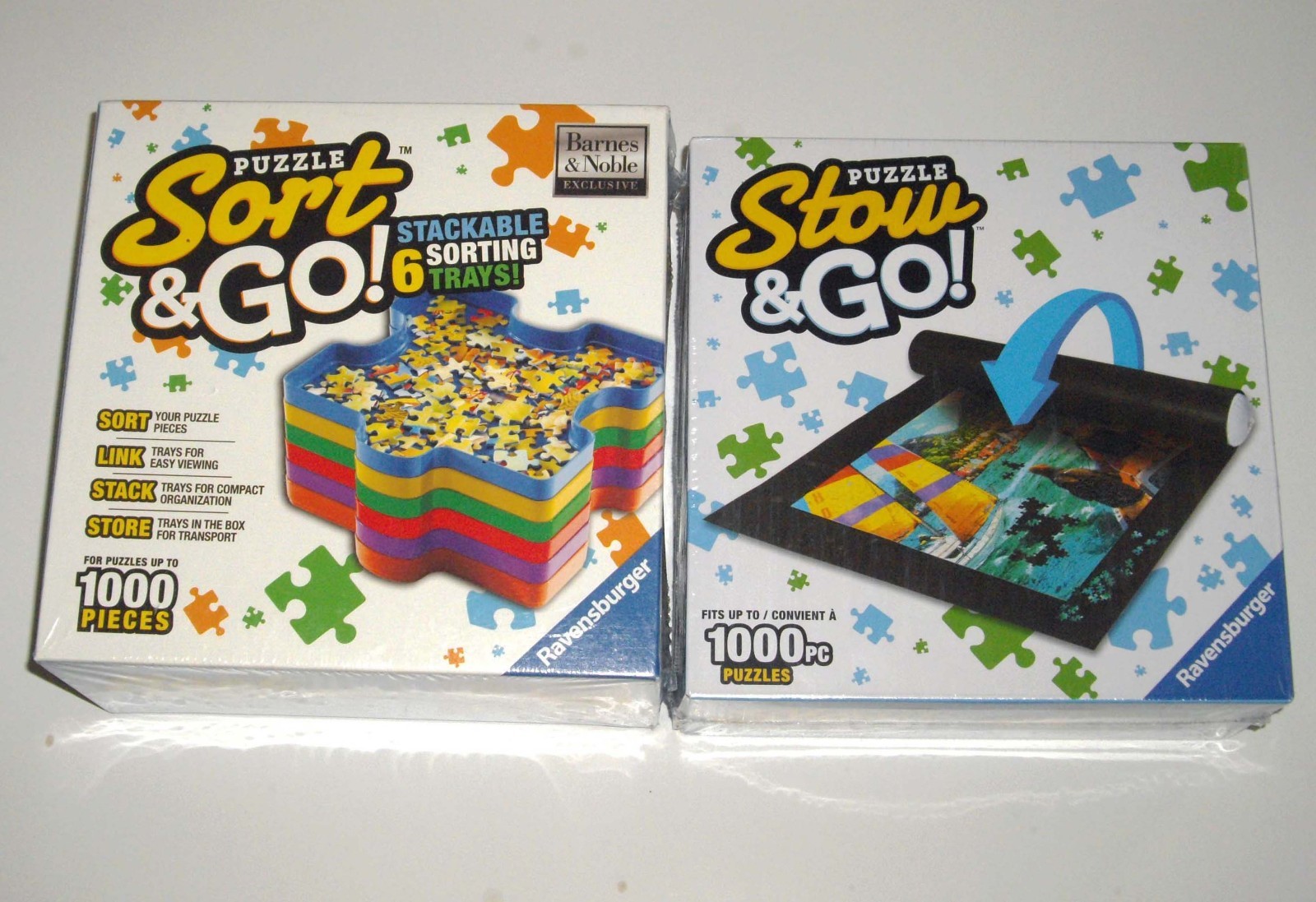 NEW SEALED Lot Puzzle Stow & Go and Sort & Go Puzzle Accessories Ravensburger