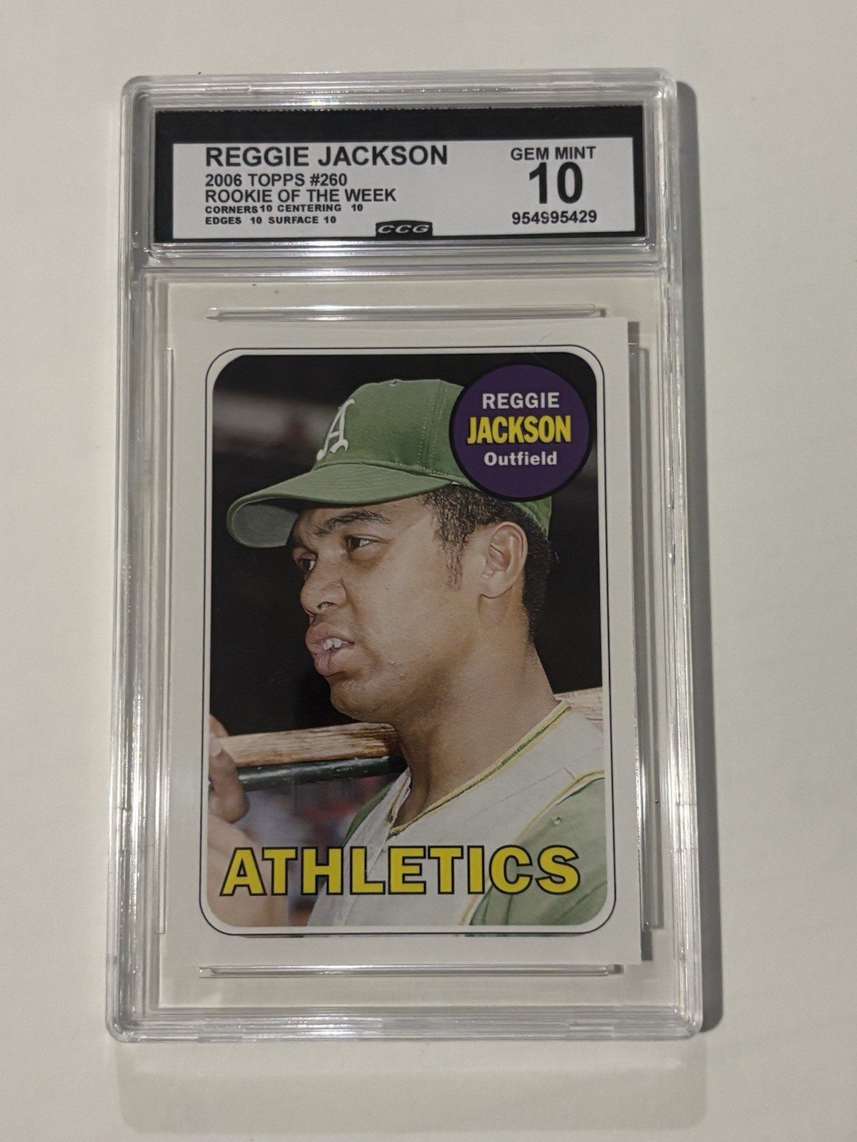 Topps 2006 Rookie of the Week Reggie Jackson #260 Oakland Athletics MLB Graded