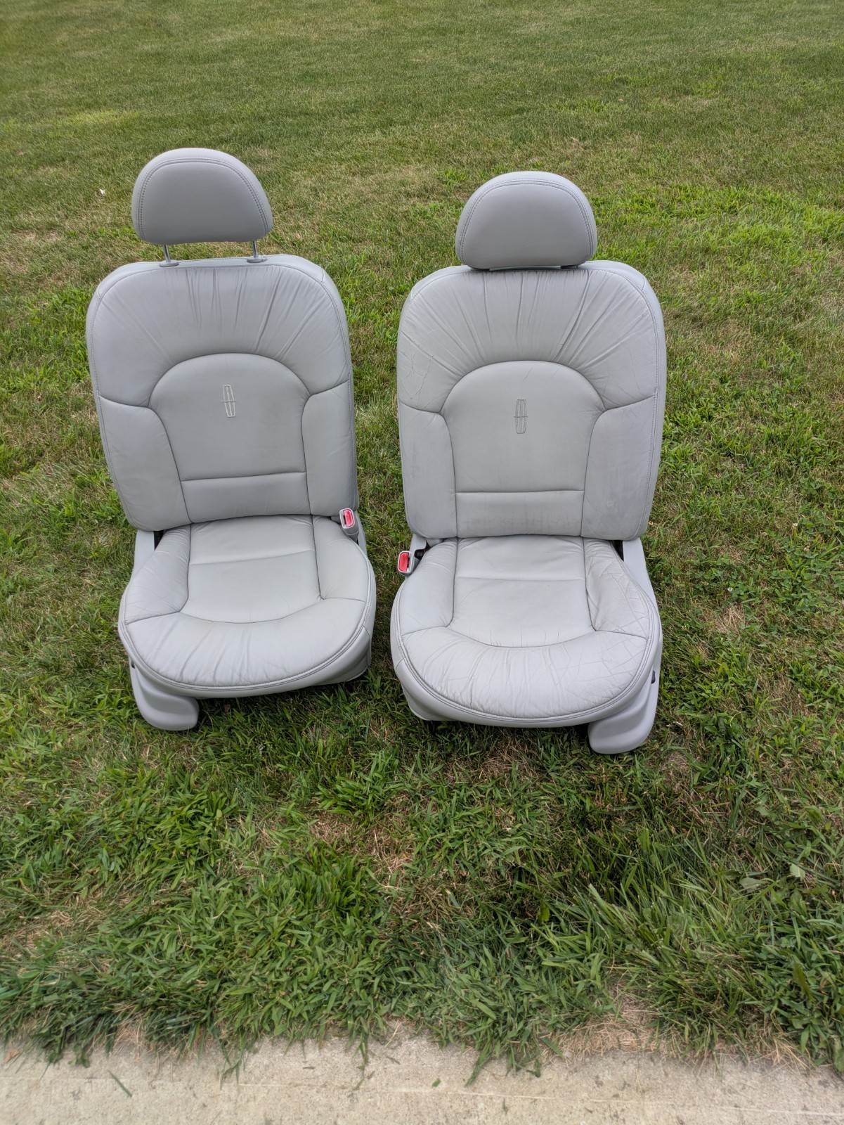 1998-2002 Lincoln Continental Front Heated Memory Bucket Seats Set OEM