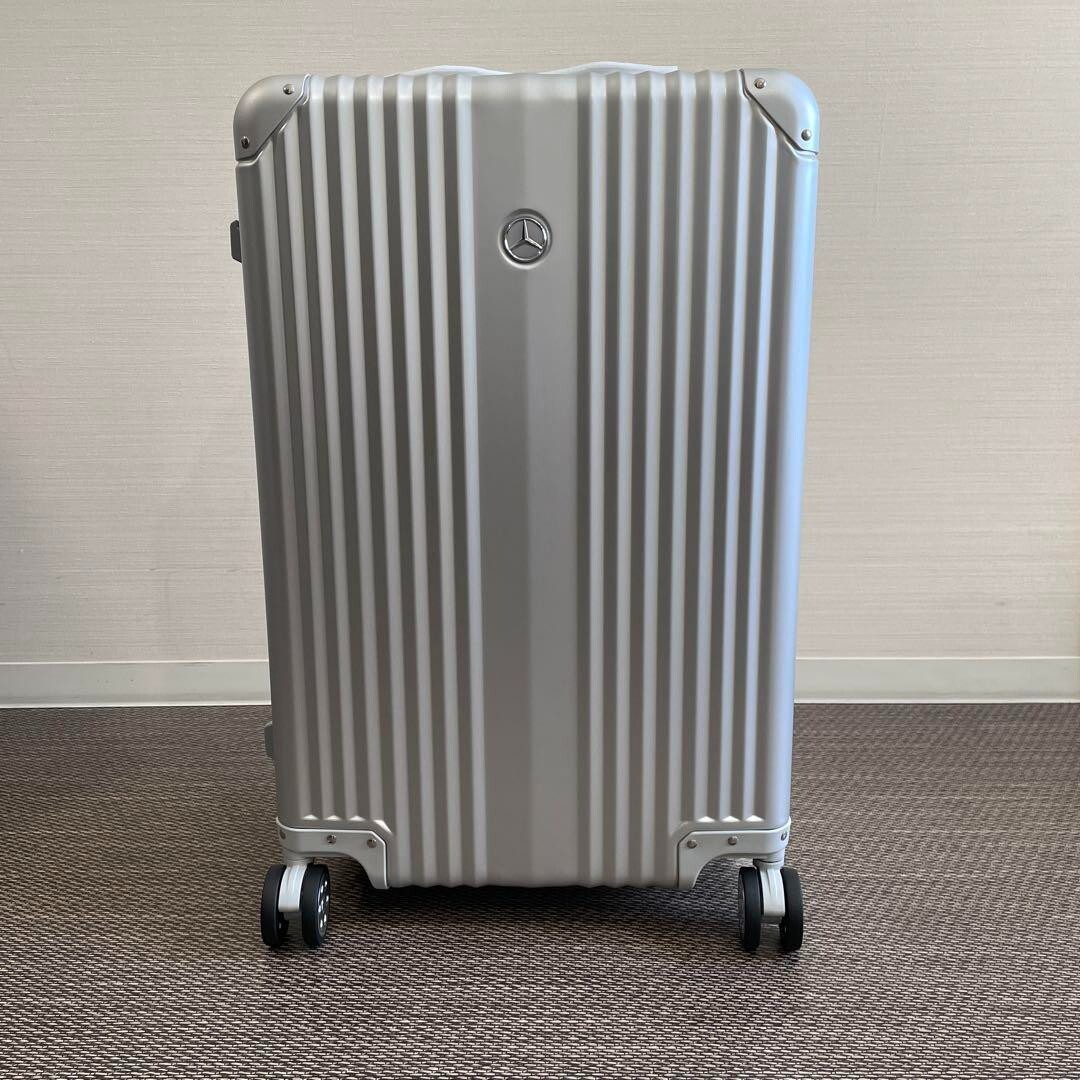 Mercedes Benz Original Aluminum Suitcase 65L Silver Carry Bag Novelty Japan NEW
