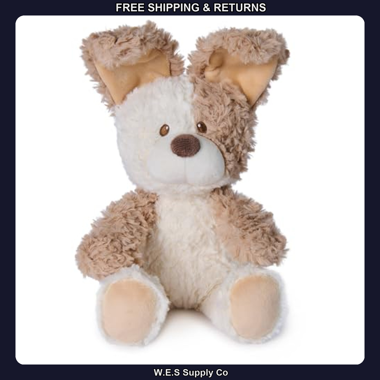 Two Pack, GUND Peeki Puppy Interactive Plush Toy, 7-inch Peek-a-Boo Dog, Brown