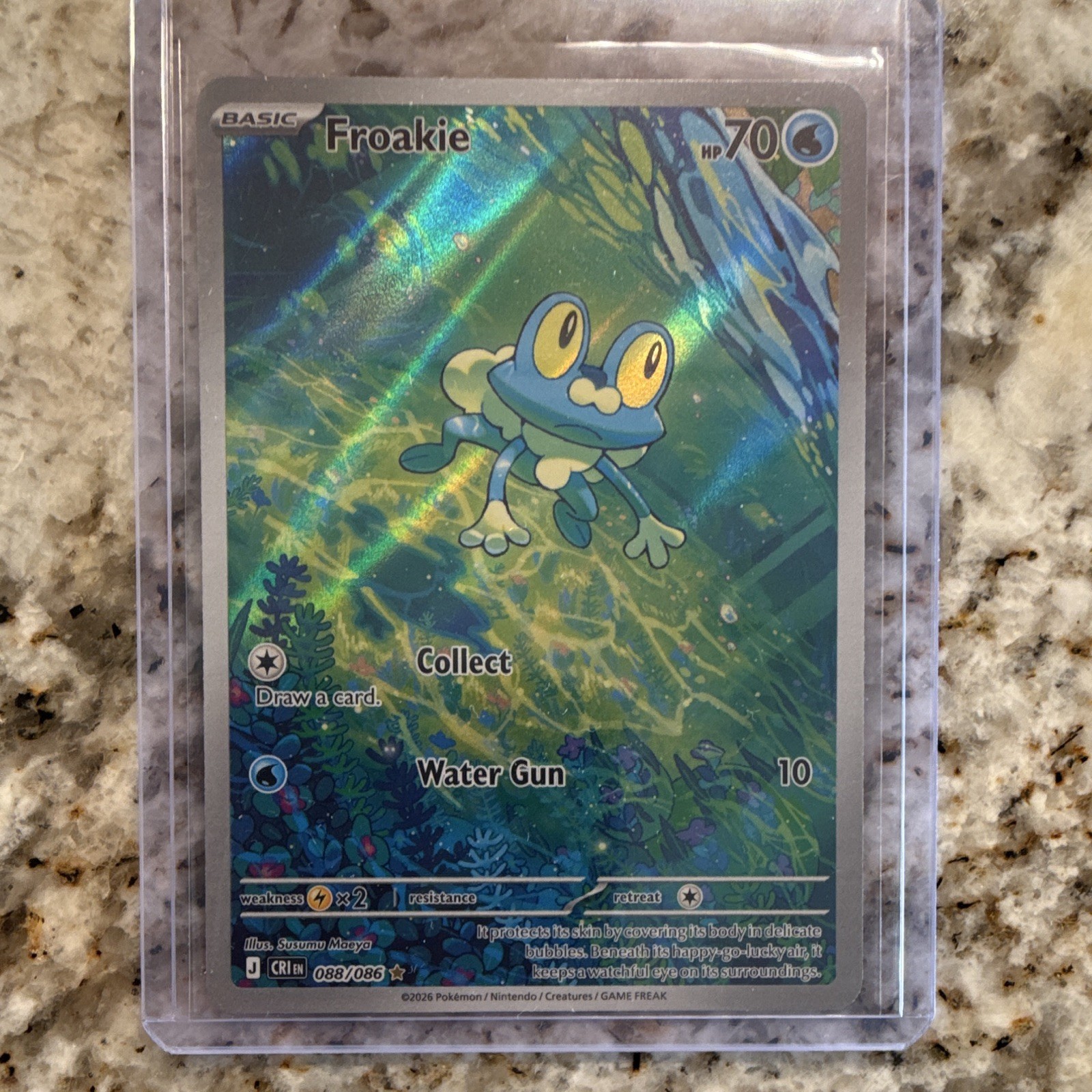 Nintendo Froakie 088/086 Chaos Rising Holo Rare EN 70HP Pokémon TCG Basic CRI Nintendo Froakie 088/086 Chaos Rising Holo Rare EN 70HP Pokémon TCG Basic CRI