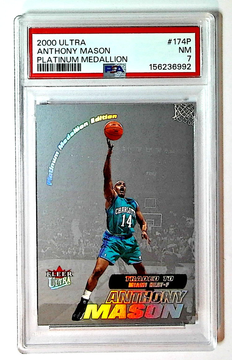 2000-01 Ultra Anthony Mason #174P PLATINUM MEDALLION /50 PSA 7 Pop 1 none higher