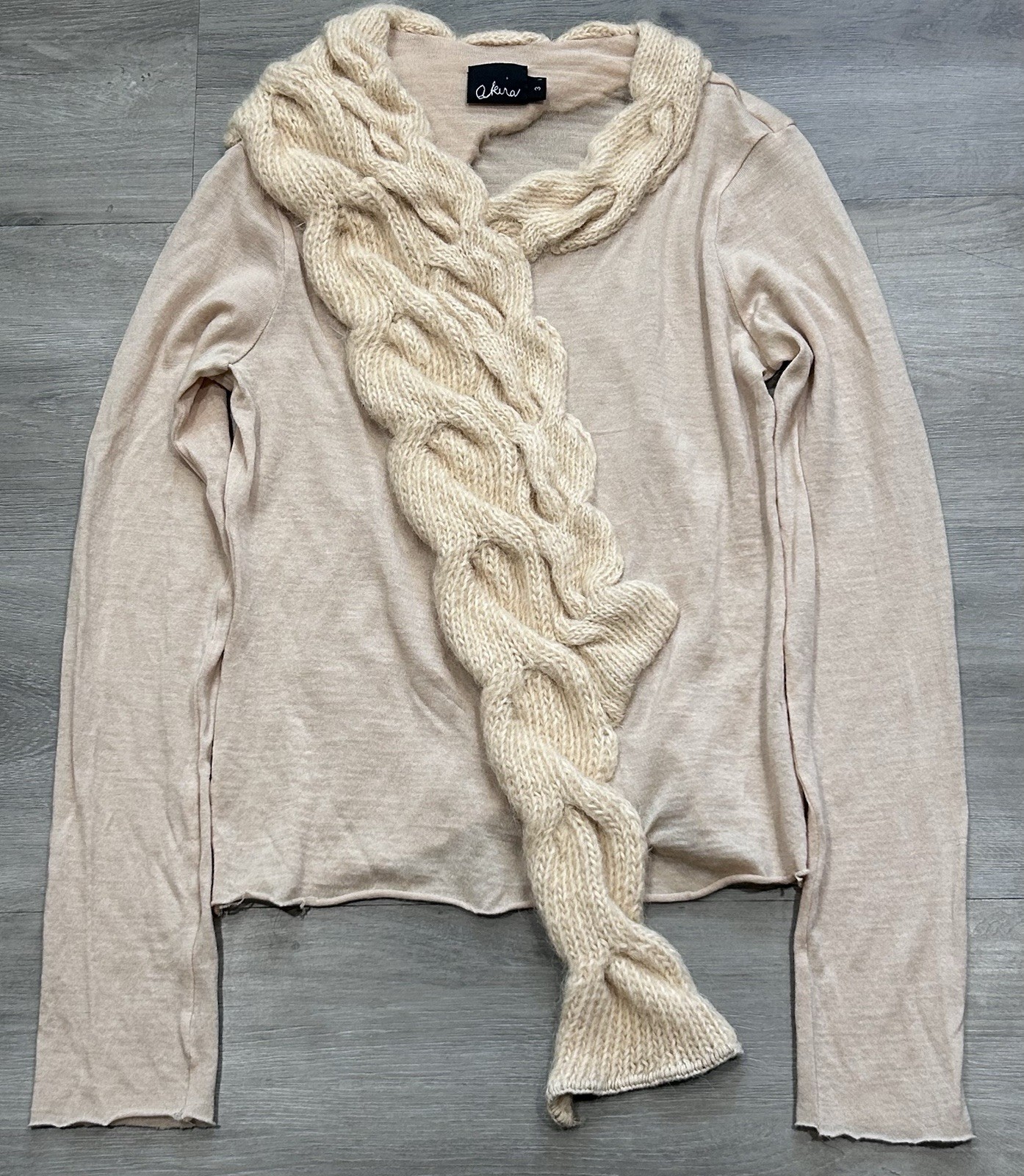Akira Isogawa Archive Avant-Garde Wool & Alpaca Braided Cable Knit Top - Size 3