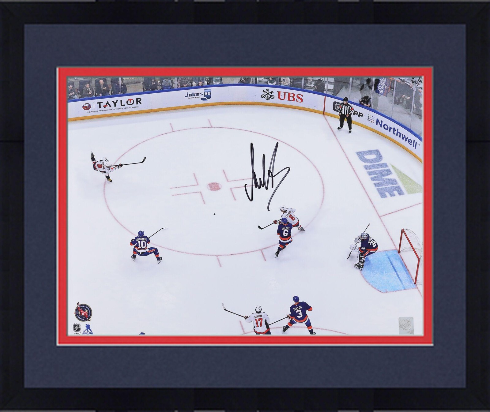 Framed Alex Ovechkin Capitals Signed 16x20 895th Goal Overhead Shooting Photo