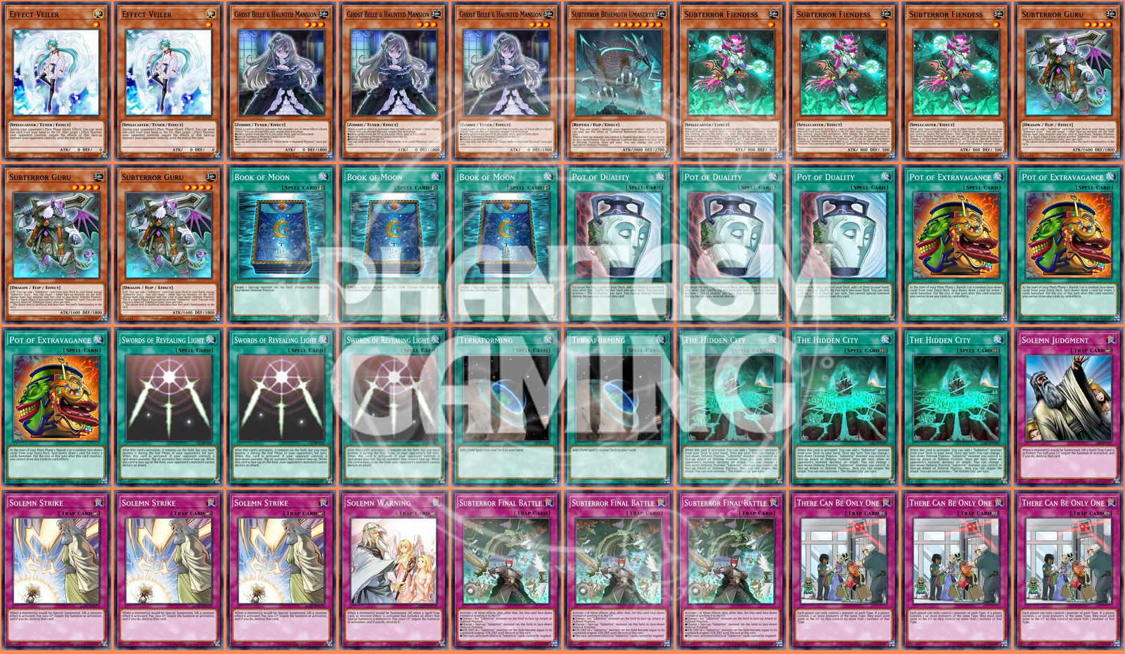 Subterror Deck Hidden City Solemn Judgment Strike Warning Yugioh