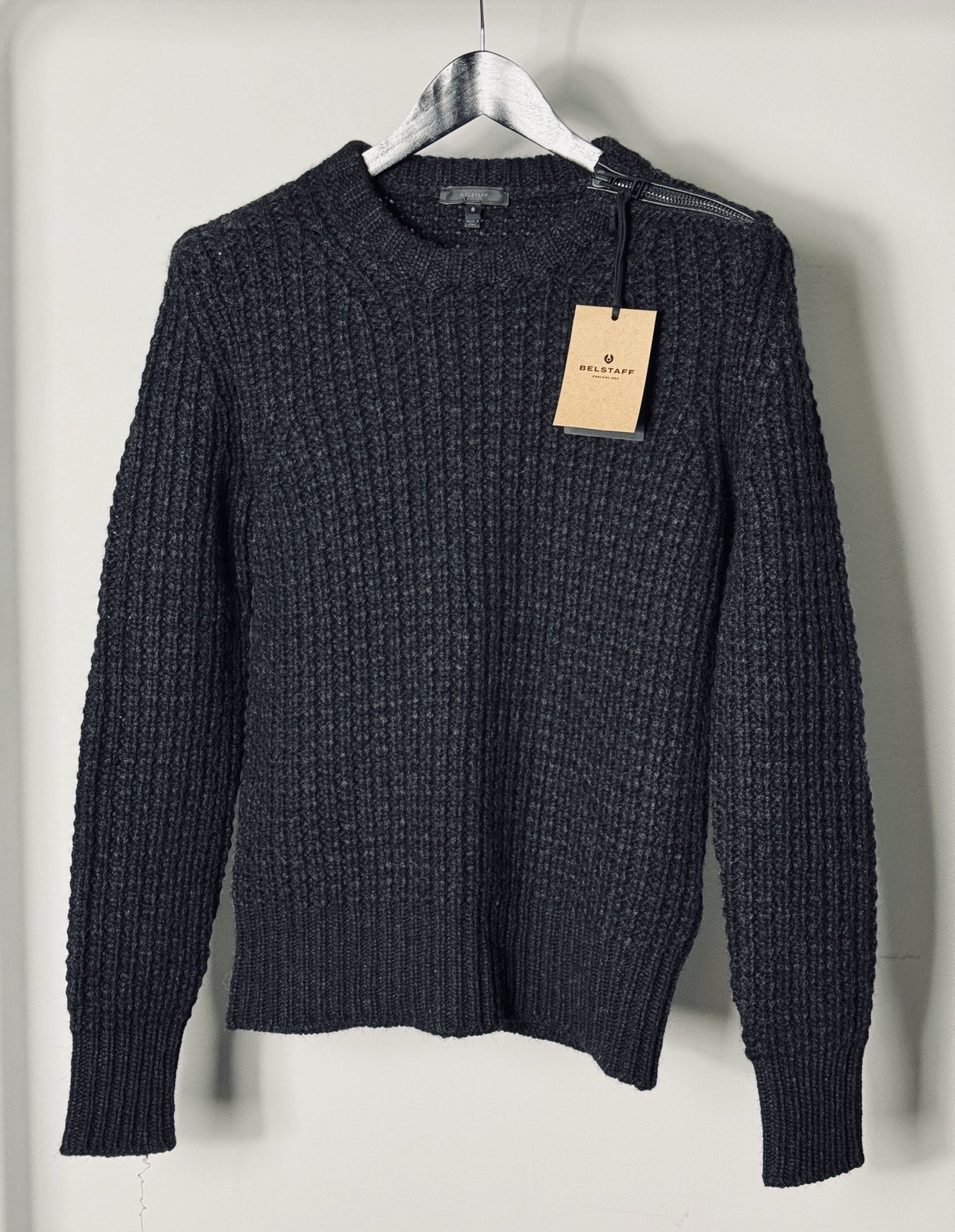 Belstaff Cable Knit Sweater - Made In Italy - Sz S