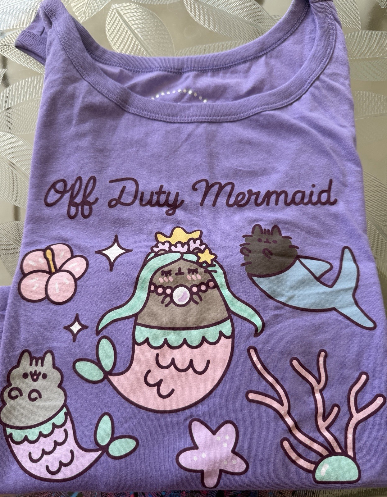 Torrid Women’s Plus 3X Purple Pusheen Mermaid Graphic Knit Sleeveless Tank Top