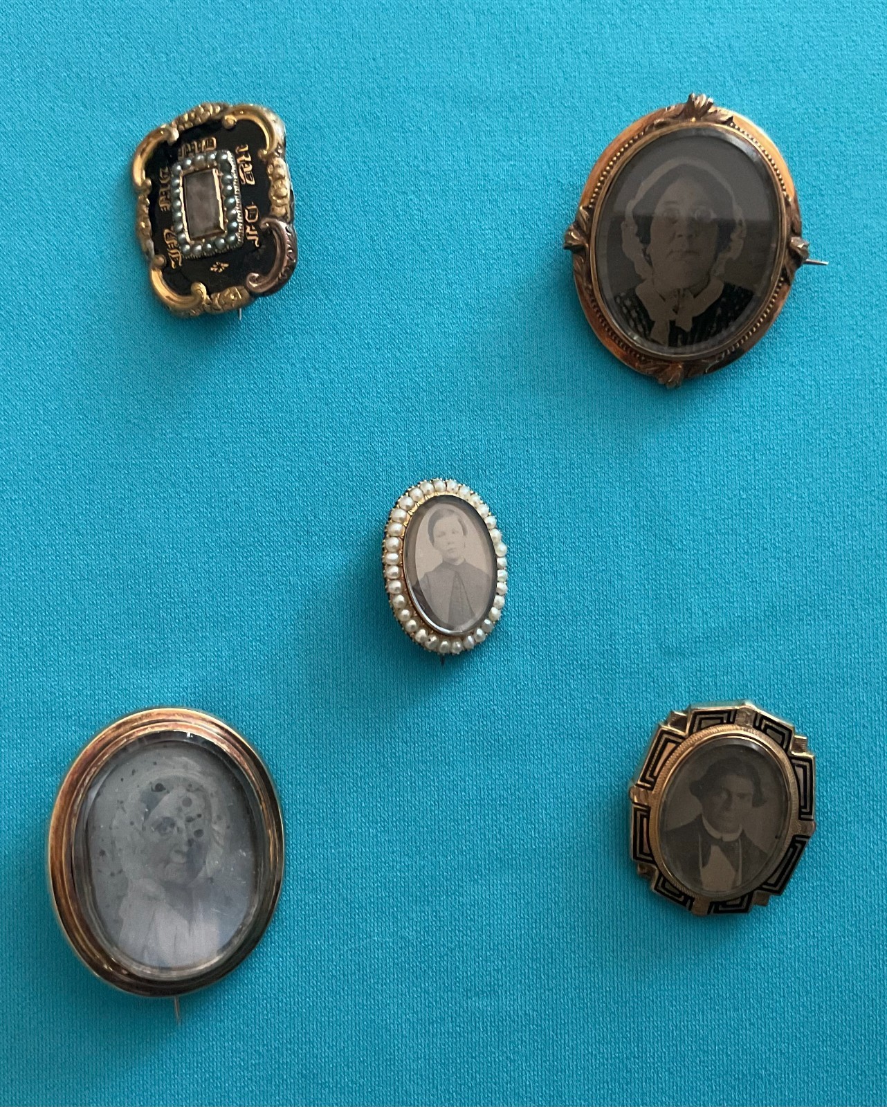 Antique 1837-1859 Mourning Brooches.  Lot of 5.  Will not sell separately.