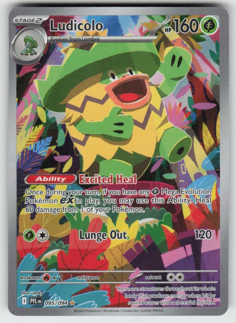 UR - 03 Holo Ludicolo 095/094 Illustration Rare ME02: Phantasmal Flames