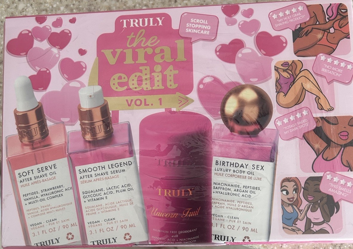 TRULY The Viral Edit Vol. 1 Skin Care Set Vegan Hydrating Full Body New Sealed